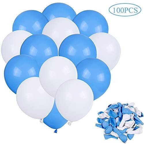 Palloncini in lattice celeste assortito per il primo compleanno 100 pezzi -  LeMieNozze SHOP