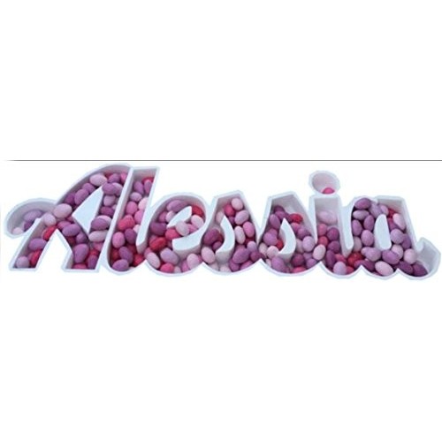 ARDITO MICHELE Porta confetti in polistirolo vassoio scritta personalizzata Altezza 15 cm colore bianco materiale compresso d