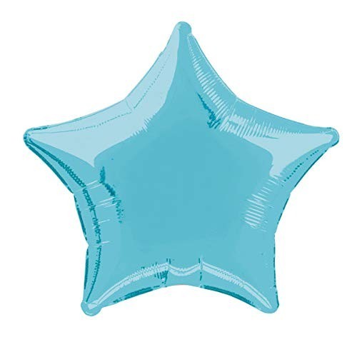 Unique Party 53328 - 50 cm Palloncino a Elio in Foil a Forma di Stella Color Azzurro