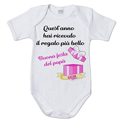 Foto Pariando Body Bodino neonata Personalizzato con Nome Grafica Femminuccia questanno Hai Ricevuto Il Regalo più Bello.Buo