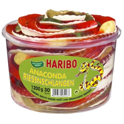 Caramelle Haribo anaconda serpentelli giganti - 30 pezzi