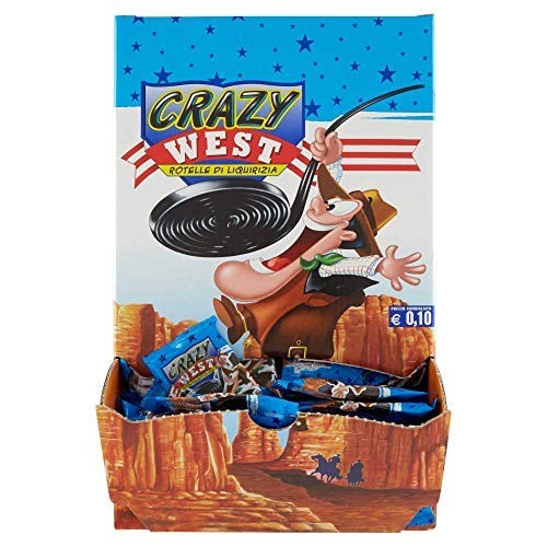 200 Caramelle Maxi Crazy West, rotelle liquirizia - Gelco