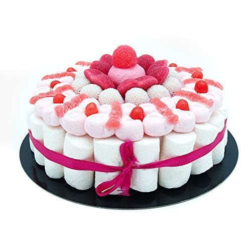 Torta di caramelle marshmallow rosa da 22cm