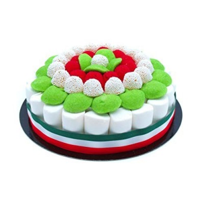 Torta di caramelle tricolore Italia da 22 cm