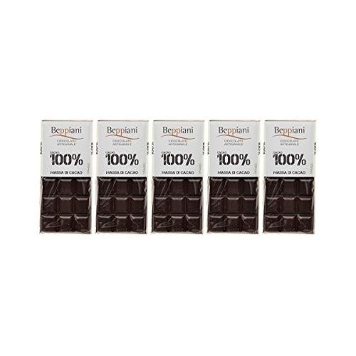 5 Tavolette cioccolata artigianale 100% cacao da 450 g, Beppiani