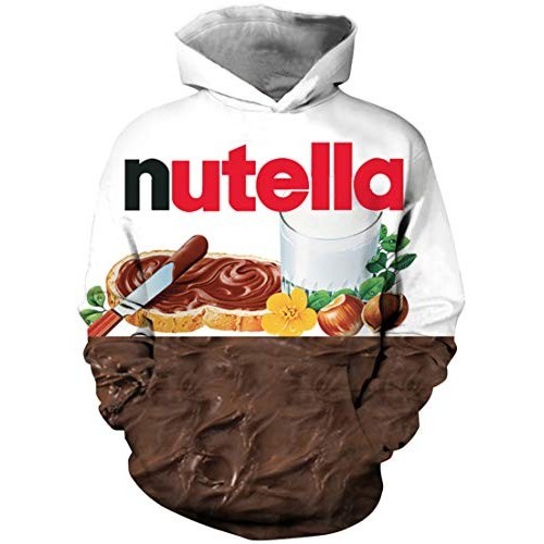 Felpa Nutella con stampa 3D e cappuccio