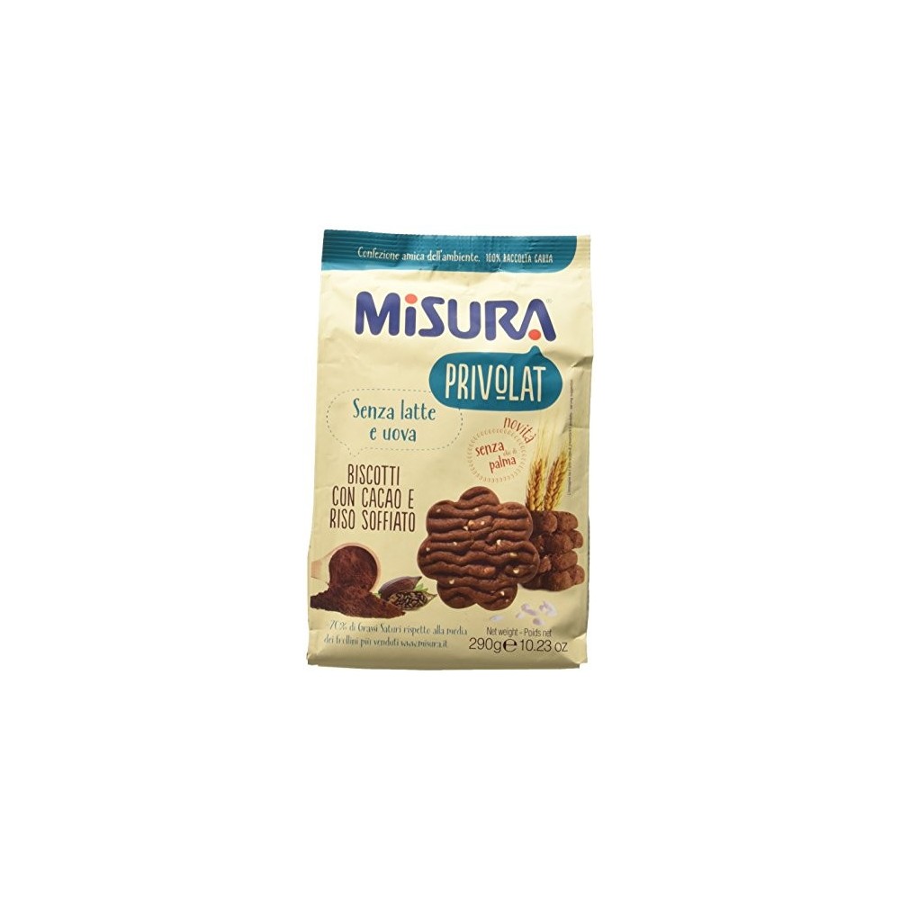 3 confezioni di Biscotto Cacao Misura Privolat da 290gr