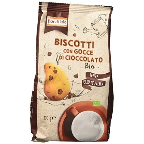 Biscotti con gocce di cioccolato Bio - 350 gr - Fior Di Loto