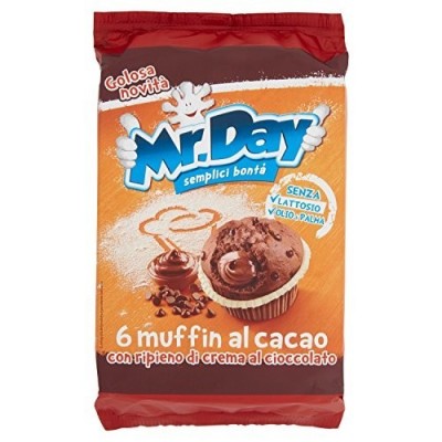 Muffin Mr. Day al Cacao - 6 Pezzi da 252 gr