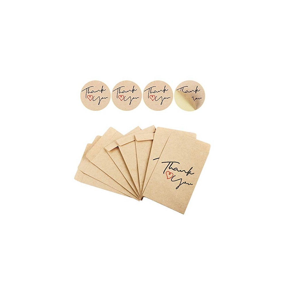 biglietti sacchetti per caramelle Soleiwei solo con adesivo 500 adesivi in carta kraft per buste decorazione per matrimonio confezione regalo 