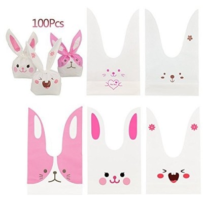 100 Sacchetti per caramelle Bunny orecchie coniglio