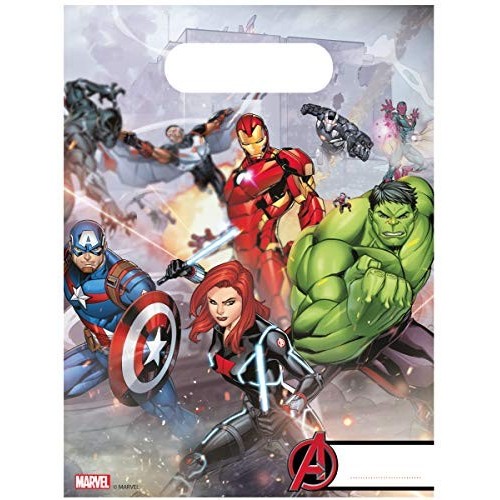 6 Sacchetti di plastica Avengers