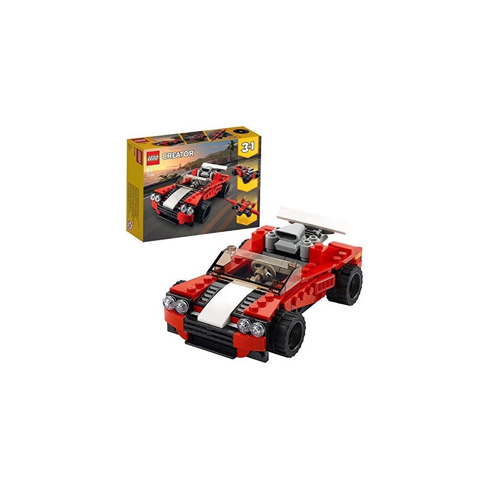 Gioco LEGO Creator 3 in 1: auto sportiva, bolide o aereo