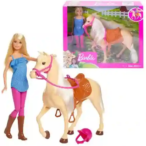 Bambola Barbie con Cavallo e Accessori - Mattel