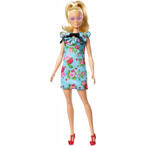 Bambola Barbie serie Fashionistas con abito blu