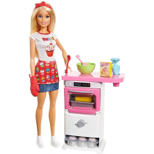 Playset Barbie Pasticceria con bambola forno e dolci - Mattel