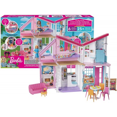La Nuova Casa di Malibu di Barbie, playset con accessori, da 60 cm