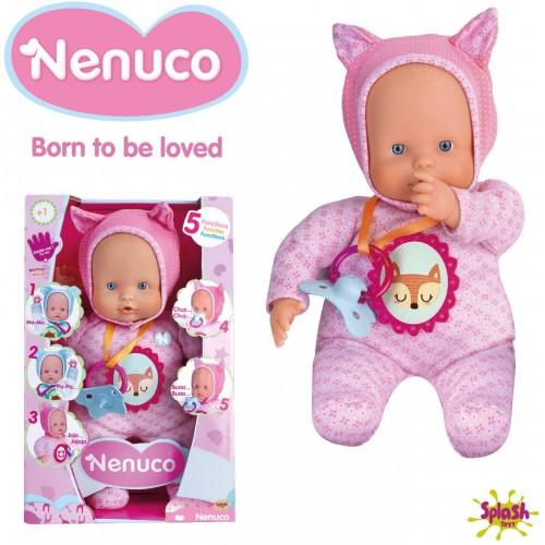 Bambola bebè nenuco Soft 5 Funzioni, con vestitino rosa