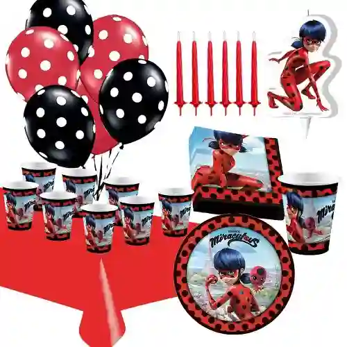 Kit compleanno per 8 persone Lady bug