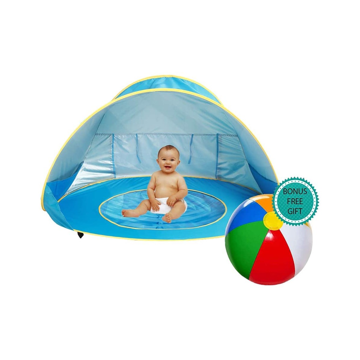 Tenda spiaggia per bambini con mini piscina