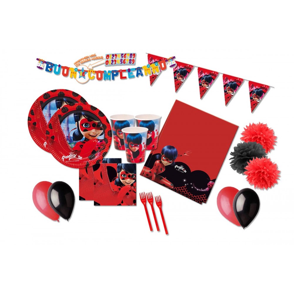 Kit compleanno per 16 persone Lady Bug