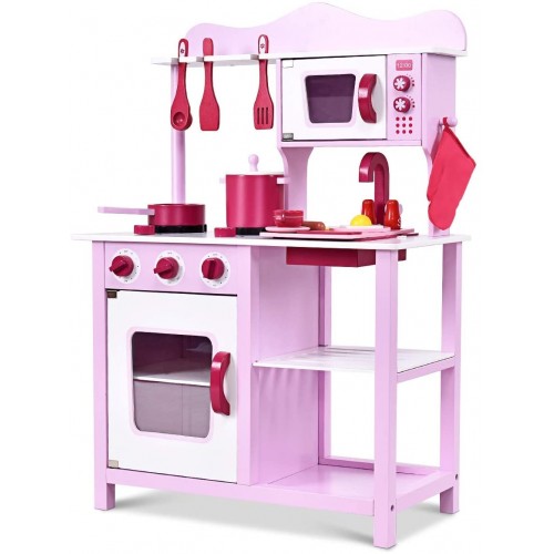 Cucina giocattolo per bambini 84,5 x 30 x 60 cm con attrezza