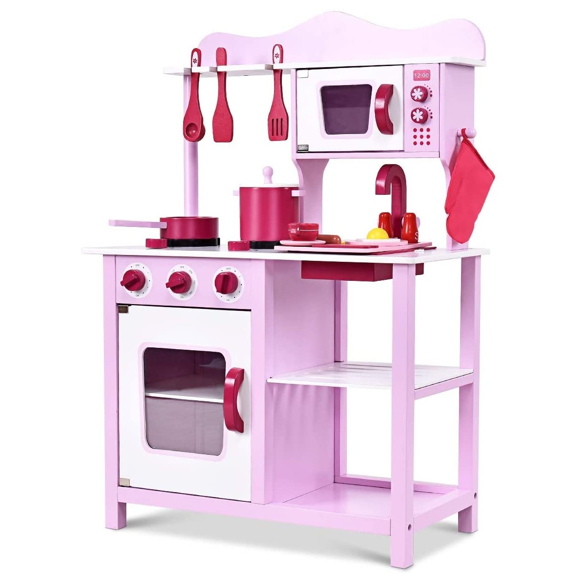 Cucina giocattolo per bambini 84,5 x 30 x 60 cm con attrezza