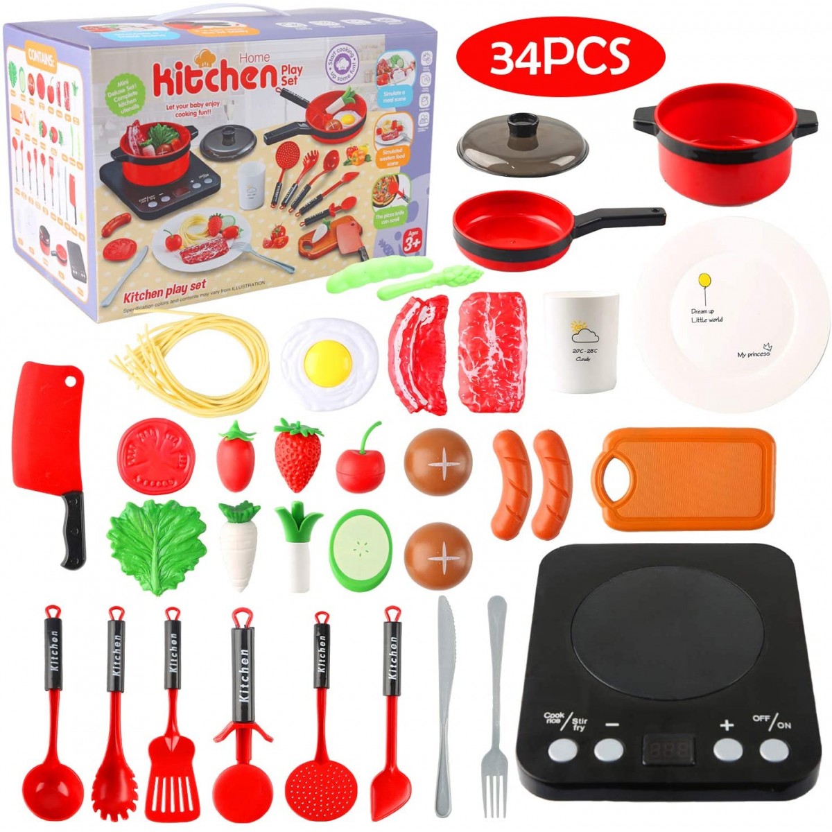 Set cucina per bambini con tanti accessori giocattolo