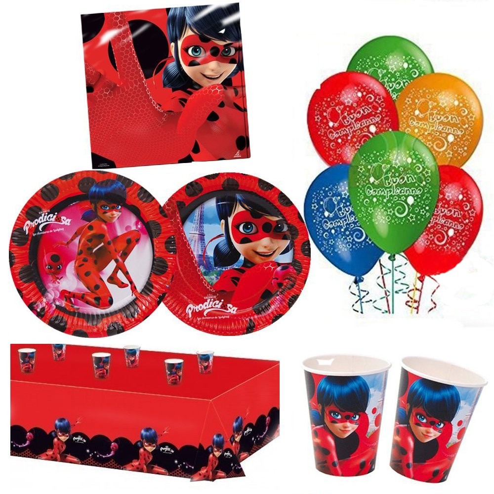 Kit compleanno per 40 persone Lady Bug