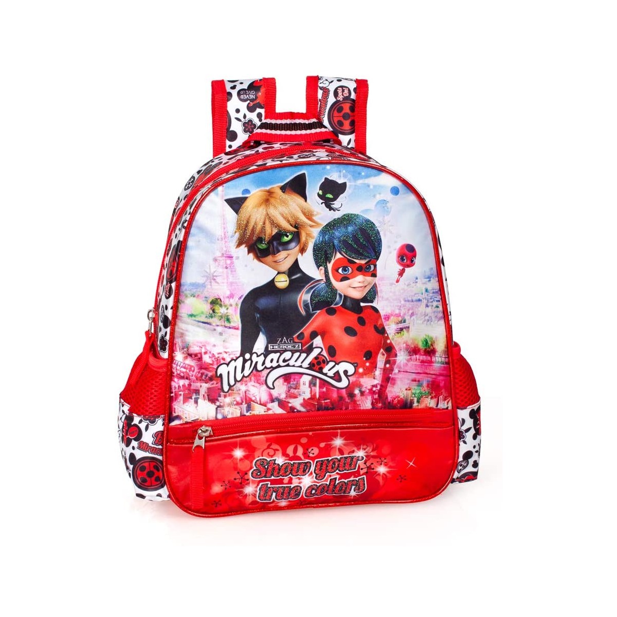 Zaino scuola Miraculous - Ladybug E Chat Noir da 29 cm