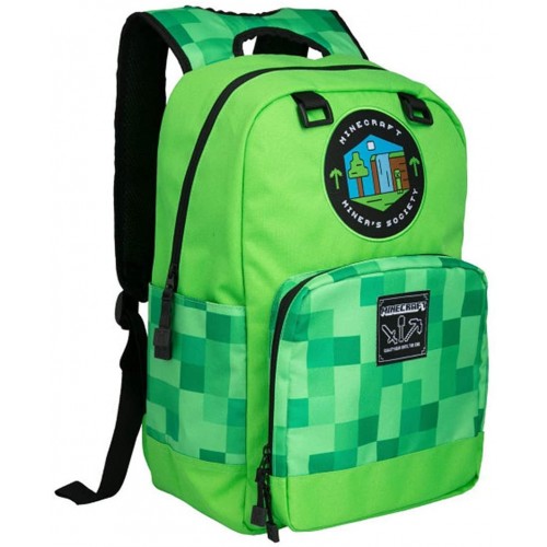 Zainetto Minecraft Backpack verde, per la scuola