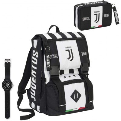 Set scuola Juventus con zaino, astuccio e orologio - Seven