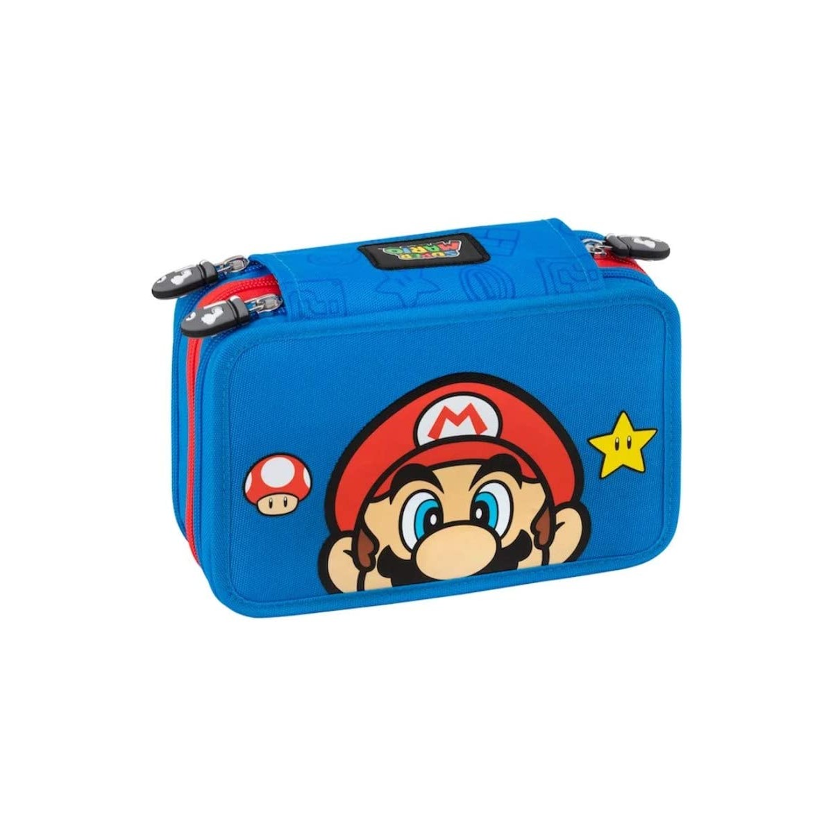 Astuccio borsello Super Mario Bros, 3 zip, per la scuola