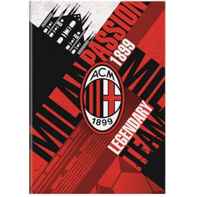 6 Quaderni AC Milan a quadretti da 4 mm, prodotto Ufficiale