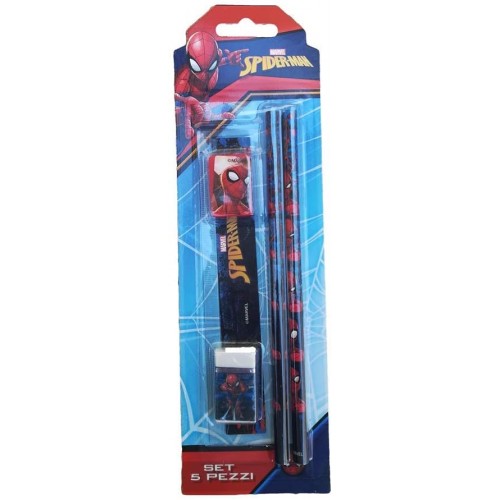 Set Spiderman scuola, cancelleria 5 Pezzi - Marvel