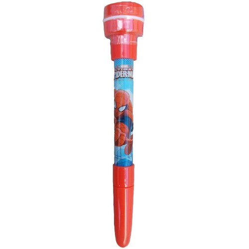 Penna Spiderman 3 in 1, con timbro e bolle di sapone - Marvel