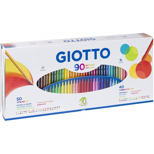 90 pastelli Giotto Stilnovo in legno, colori assortiti