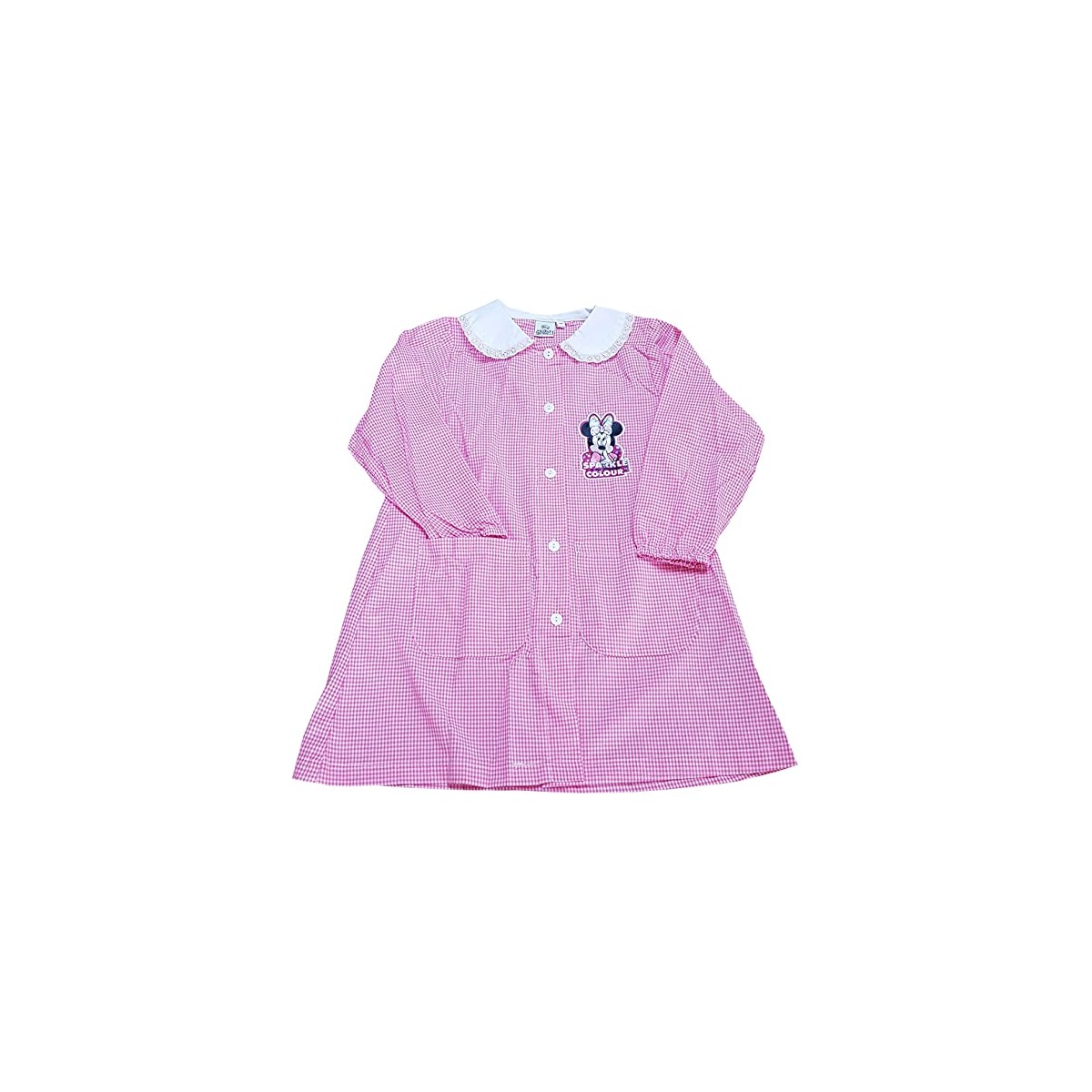 Grembiule scuola materna Minnie Disney, per bambine, colore rosa