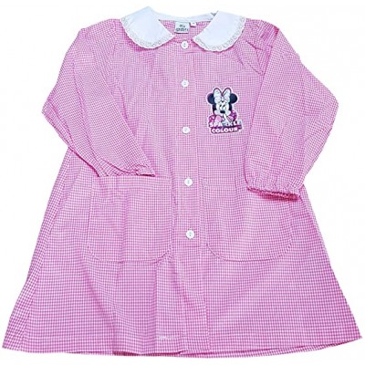 Grembiule scuola materna Minnie Disney, per bambine, colore rosa