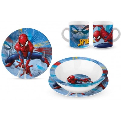 Set merenda o pranzo Spiderman in ceramica
