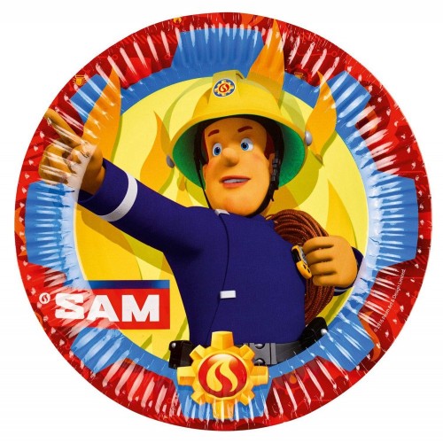 Amscan International 9902175 23 cm piatti di carta Sam il pompiere