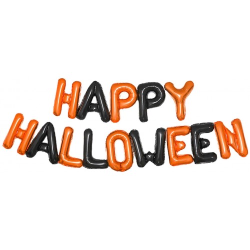 Palloncini lettere Happy Halloween, foil in alluminio