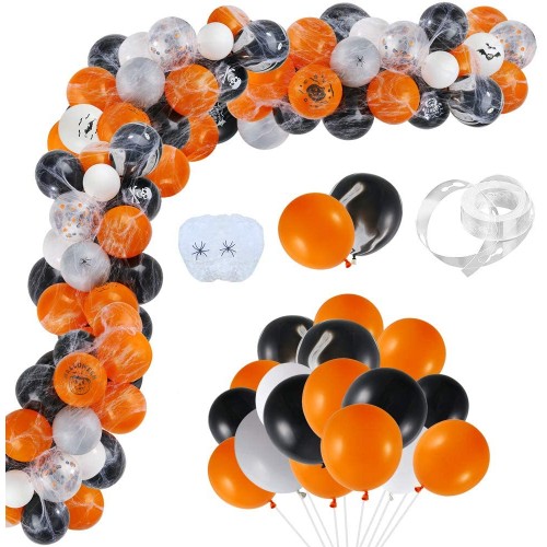 Arco di palloncini Halloween, 120 pezzi, per decorazioni