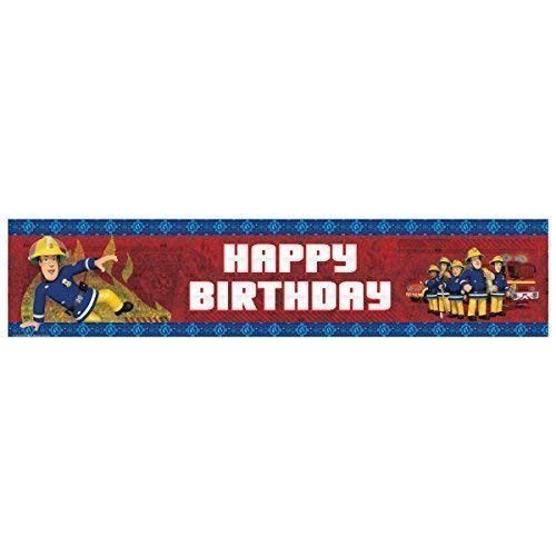 Striscione "Happy Birthday" Sam il Pompiere