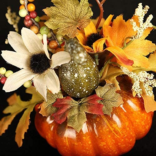 colori assortiti per raccolta di autunno 8 zucche artificiali di alta qualità in schiuma di colore misto decorazione per Halloween verdure Kepfire 