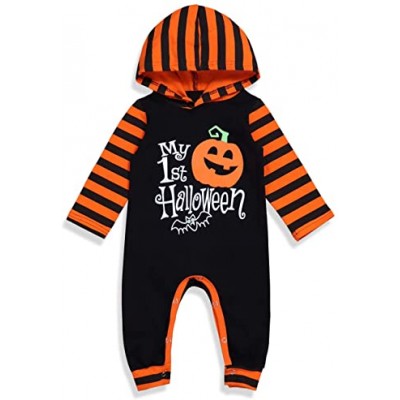 Tuta bambino Zucca Halloween con cappuccio, per neonati