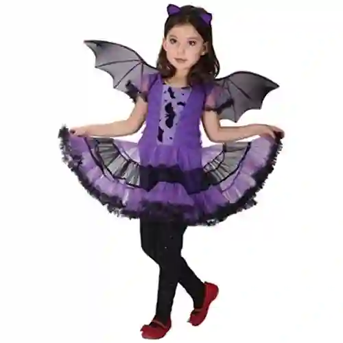 Costume Vampiro per bambina, 3 pezzi, con accessori