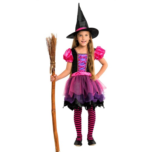 Costume per bambina Strega, fata con cappello