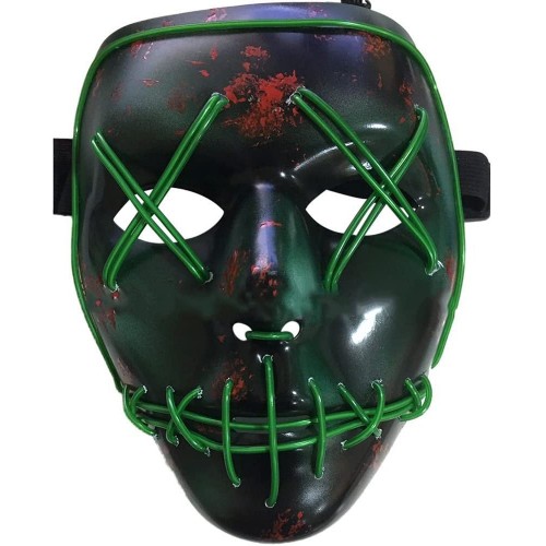 Maschera Horror con led per Halloween, per adulti e ragazzi
