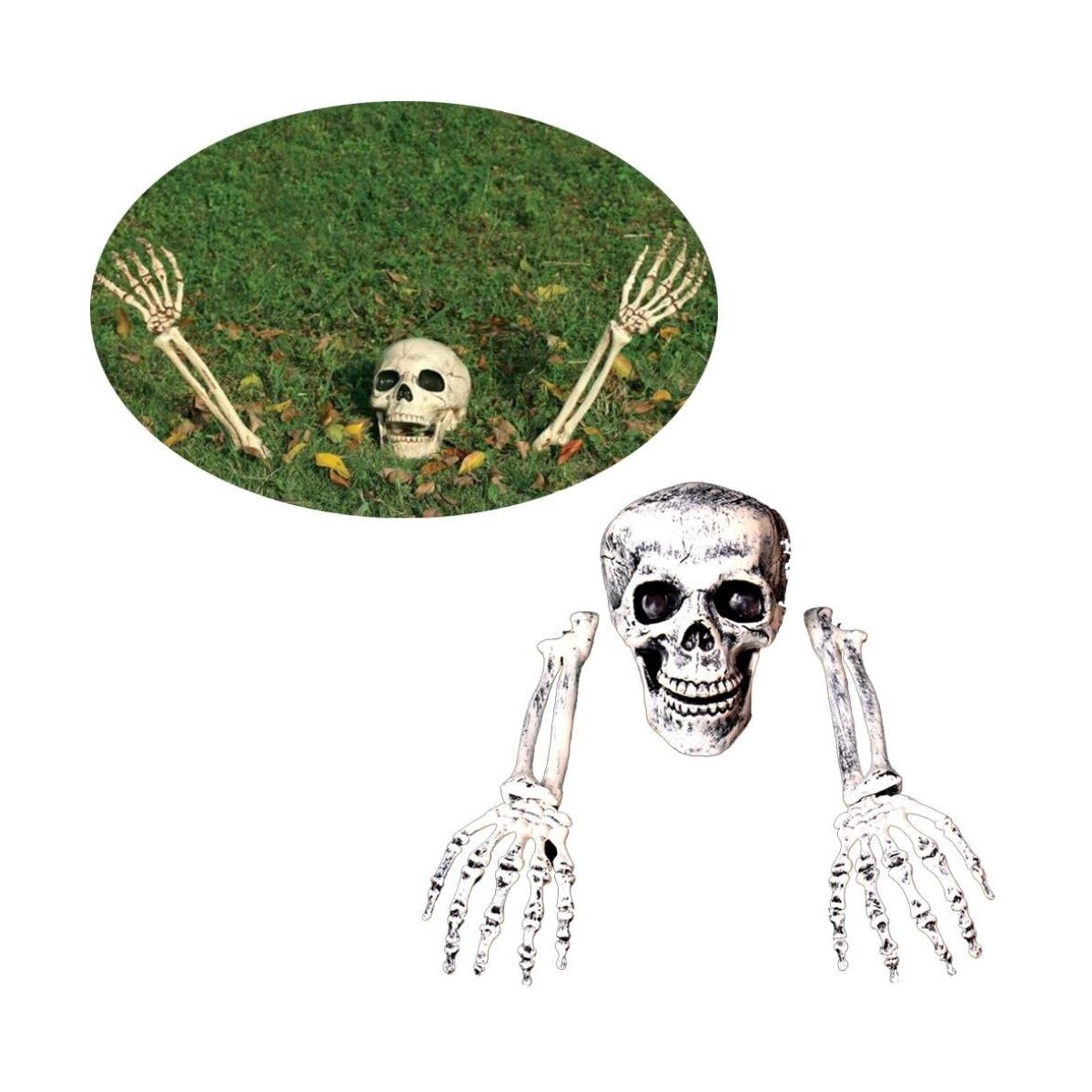 Decorazione scheletro e teschio seppelliti per giardino, Halloween Party